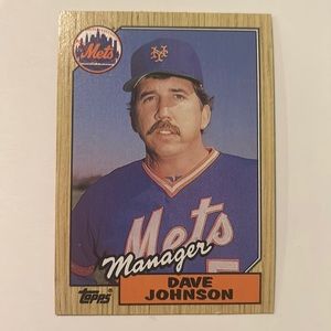 1987 Topps Dave Johnson Manager Card